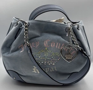 NWT Juicy Couture Kingdom Royal Tote Shoulder Bag Blue - Picture 1 of 8