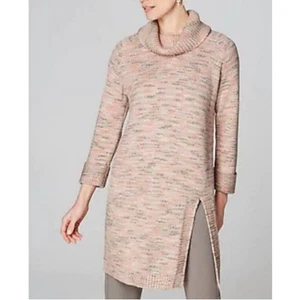 Suéter grueso túnica cuello capucha neutro pastel Pure Jill para mujer talla S clásico - Imagen 1 de 12