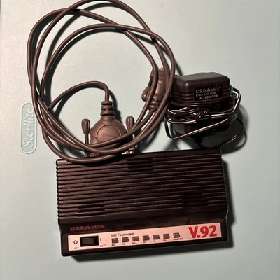 US Robotics V.92 56k Fax Modem With AC Adaptor And Belkin F2l088-06. Untested - Image 1 of 4