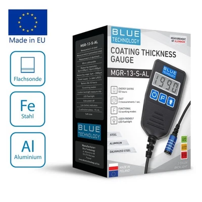 Schichtdickenmessgerät Lackdickenmessgerät Lacksensor MGR-13-S-AL FE&AL Made EU - Bild 1 von 4