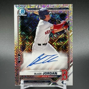 2021 Bowman Mega Box Chrome Mojo Auto Blaze Jordan #BMA-BJ Prospect Card - Picture 1 of 2