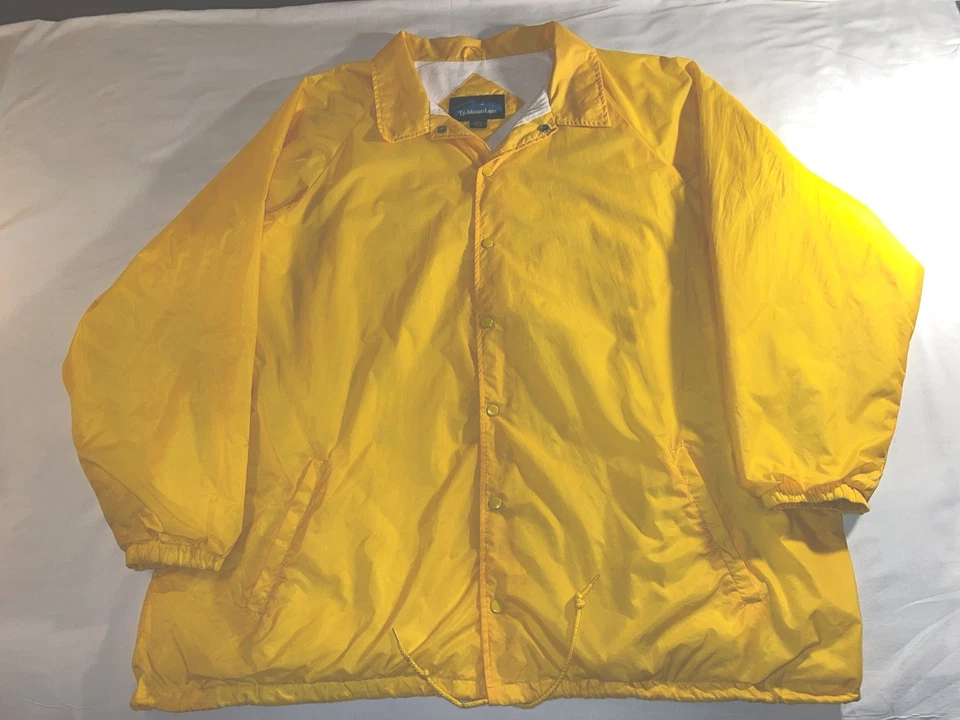 Cortavientos Vintage Tri-Mountain Amarillo Forrado-Talla 6XL-¡EXCELENTE ESTADO!!! Foto 1 de 4