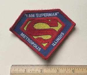 Insignia parche bordado I Am Superman Logo Metropolis Illinois Superman - Imagen 1 de 3