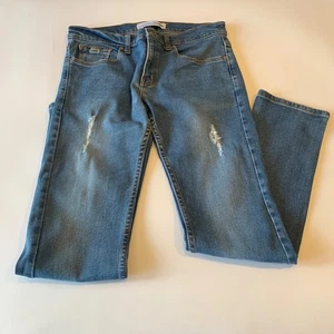 Lacoste Jeans Mens Size 342W 32L Chemise Tapered Stretch Jeans Medium Wash Blue - Picture 1 of 14