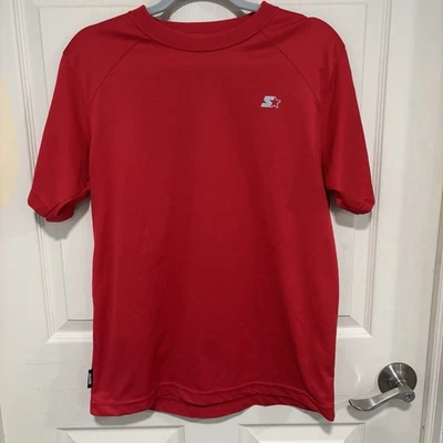 Starter Red T Shirt 100% Polyester Size 18 Men’s Small Star Athletic Performance - Image 1 of 4
