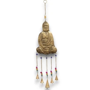 Large Buddha Wind Chimes ? 5 Brass Bells for Tranquility - Picture 1 of 1