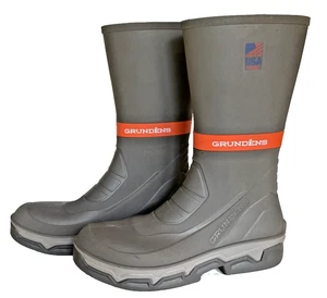 Grundens 15" Deck-Boss Botas de Pesca Talla 15 60003-020-1015 Gris/Naranja Usadas en Excelente Condición EE. UU. - Imagen 1 de 21