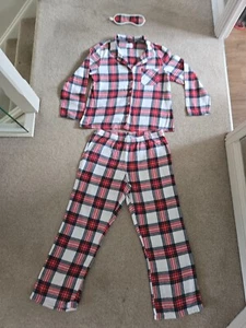 Ladies Christmas checked pyjamas size 14 - Picture 1 of 7