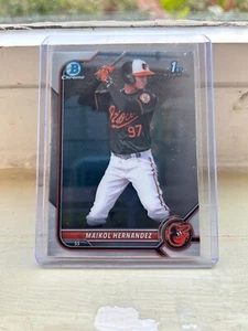 2022 Bowman Chrome Prospect #BCP-155 Maikol Hernandez - Baltimore Orioles - Picture 1 of 2