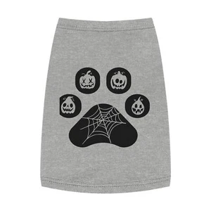 Spider web pumpkins paw print Pet Tank Top - Picture 1 of 25