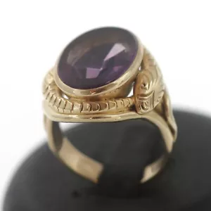 Amethyst Schlange Ring 585 Gold 14 Kt Gelbgold Herrenring Wert 2500,- - Bild 1 von 6