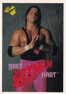 Bret Hit Man Hart 1990 WWF Classic Wrestling Trading Card WWE Topps HOF #37 - Picture 1 of 3