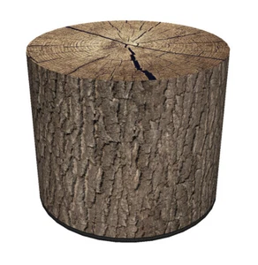 Dekorative Runde Sitzhocker - EICHE - Bild 1 von 7