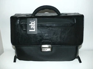 Pal Zileri Lab. Aktentasche Notebooktasche Laptoptasche Schwarz Leder Nylon neu - Bild 1 von 10