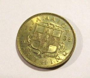 Moneda de Jamaica 1938 Farthing sin circular - Imagen 1 de 5