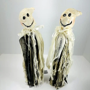 Fransen & Gaze Geist Halloween Figuren selbststehend 2er Set Dekoration 14,5 Zoll - Bild 1 von 24