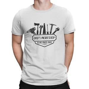 Dad Workshop T-Shirt Father's Day Funny Gift Idea Top Tshirt Carpenter Woodwork - Picture 1 of 2
