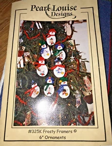 Filz Weihnachten 8 Ornament Kit c2003 Frosty Framers 6" Pearl Louise #325K NEUWERTIG - Bild 1 von 7