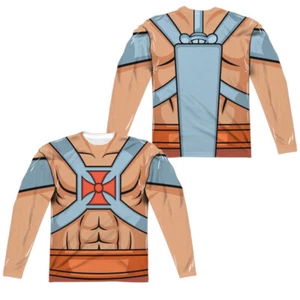 Masters Of The Universe "He-Man Costume" Double Sided Long Sleeve T-Shirt - Picture 1 of 4