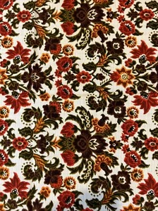 Vintage 70s 5th Avenue Fabric Jenkins Pattern 35"X 48" + - Picture 1 of 8