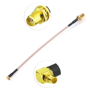 10er-Pack MMCX Stecker rechter Winkel auf SMA Buchse RG316 Koaxial Zopf Kabel 8" 20cm - Bild 1 von 4