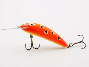 ESCA ORO ASSAN WOBBLER PIKE 8,0cm 9,0g GALLEGGIANTE 100% LAVORO A MANO in legno! - Foto 1 di 69