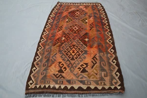 3x5 Vintage Afghan Ghallmori Kilim - Geometric Diamond – Rustic Hallway Décor. - Picture 1 of 10