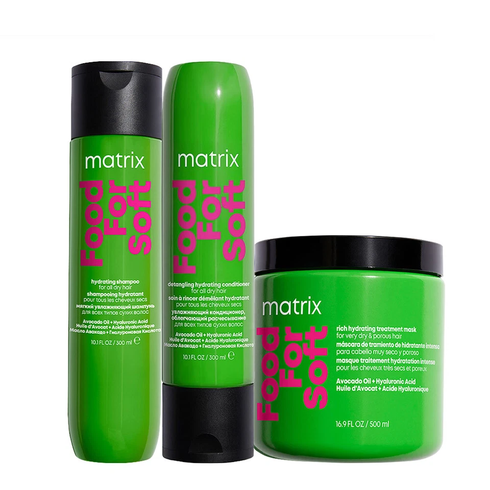 Matrix Haircare Food For Soft Shampoo 300ml Conditioner 300ml Mask 500ml - Imagen 1 de 1