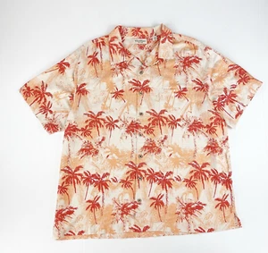 Caribbean Pure Silk Luau Cruise Button Down Hawaiian Tropical Shirt Mens 2XL - Picture 1 of 6