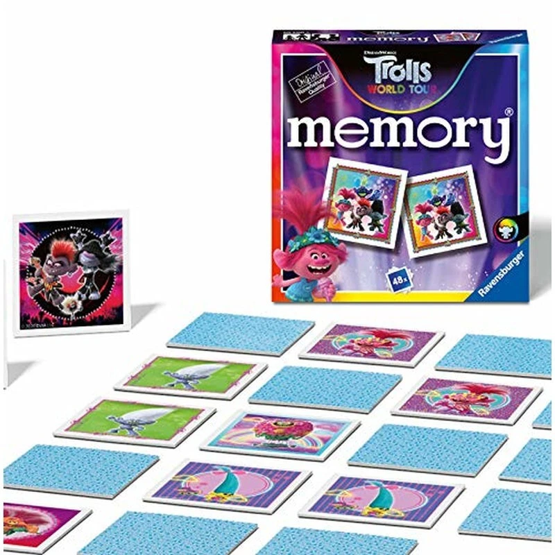 TOTALMENTE NUEVO Trolls World Tour Memory Match Juego a Juego Ravensburger Edades 3 + Foto 1 de 1