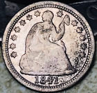 1841 O assis Liberty demi-dime H10C choix non classé 90 % argent pièce américaine CC19003