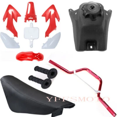 Kit de plástico para XR50 CRF50 asiento alto manillar empuñaduras tanque SSR Pit Dirt Bike ROJO Foto 1 de 4