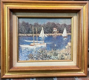 Claude Monet - The Basin At Argenteuil 1874 Litho Print Framed - Picture 1 of 3