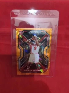 PATRICK WILLIAMS RC ORANGE CRACKED ICE REFRACTOR CHICAGO BULLS 2020 - 2021 Prizm - Picture 1 of 2
