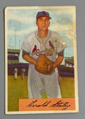 1954 Bowman Baseball #14 Gerry Staley - surface wear - Image 1 of 2