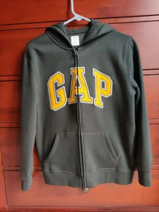 Gap Kids Hoodie Sz XXL (14-16) Full Zip Green Long Sleeve Cotton Blend Boy NEW - Picture 1 of 5