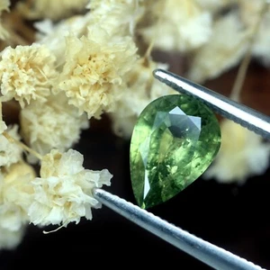 Remarkable Certified 1.10ct Natural Green Sapphire Australian Pear 8x5.5mm - Picture 1 of 2