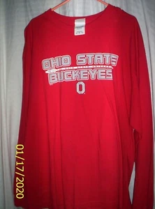 OHIO STATE UNIVERSITY BUCKEYES ROTER LS PULLOVER FREIZEITSHIRT, GRÖSSE 2XL - Bild 1 von 2