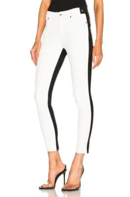 Кожаные брюки размер женщин высоты брюки леггинсы узкие женщин талии брюки белый 45 - Изображение 1 из 4