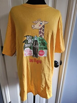 Camiseta Jirafa Coca Cola Las Vegas Años 90 De Colección Mediana Hecha en EE. UU. Foto 1 de 4