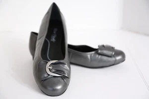 Scarpe basse in peltro grigio petali di rosa da passeggio culle 10W - Foto 1 di 8