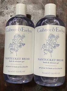 Crabtree & Evelyn~NANTUCKET BRIAR~Bath & Shower Gel~x2~16.9oz BODY WASH~🔥VHTF🔥 - Picture 1 of 2
