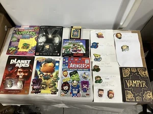 19 Epic Enamel Pins ( some New, some Used) PLZ see Pictures Attached To Listing - Picture 1 of 14