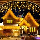 Icicle Lights Outdoor - 66ft 640 Led Hanging Led String Lights With 120 Drops...