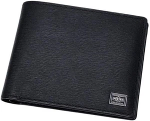 052-02211 PORTER Current 2 Fold Wallet Wandai Black - Picture 1 of 6