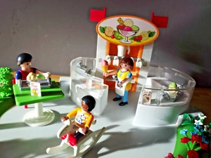 Playmobil Eisdiele Eiscafe 4134 und ganz viele Extras, Figuren, Fahrzeuge Pflan - Bild 1 von 11
