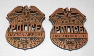 x2 Dayton OH Airport Junior Police Department Badge • Plastic 2.5" ASI Officer - Picture 1 of 8
