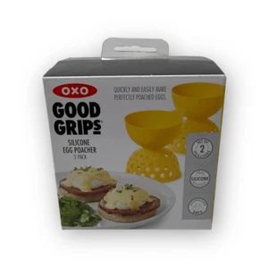 OXO 11207000 Good Grips Silikon Eierpochierer 2er Set Gelb Neu - Bild 1 von 5