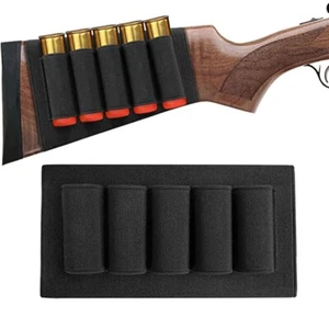 5 Round Shotgun Buttstock Shell Holder Elastic Ammo Tactical Holster 12/20 Gauge - Picture 1 of 12