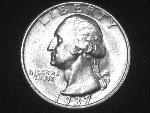 1937-S Washington Quarter --- Choice Uncirculated Cover